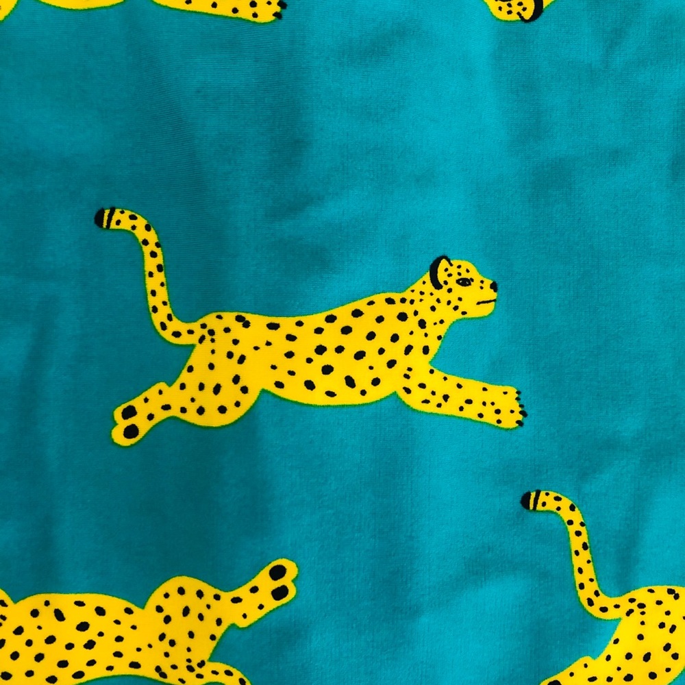 Hanna Andersson Teal and Yellow Kids Swim One Piece - Picture 7 of 7